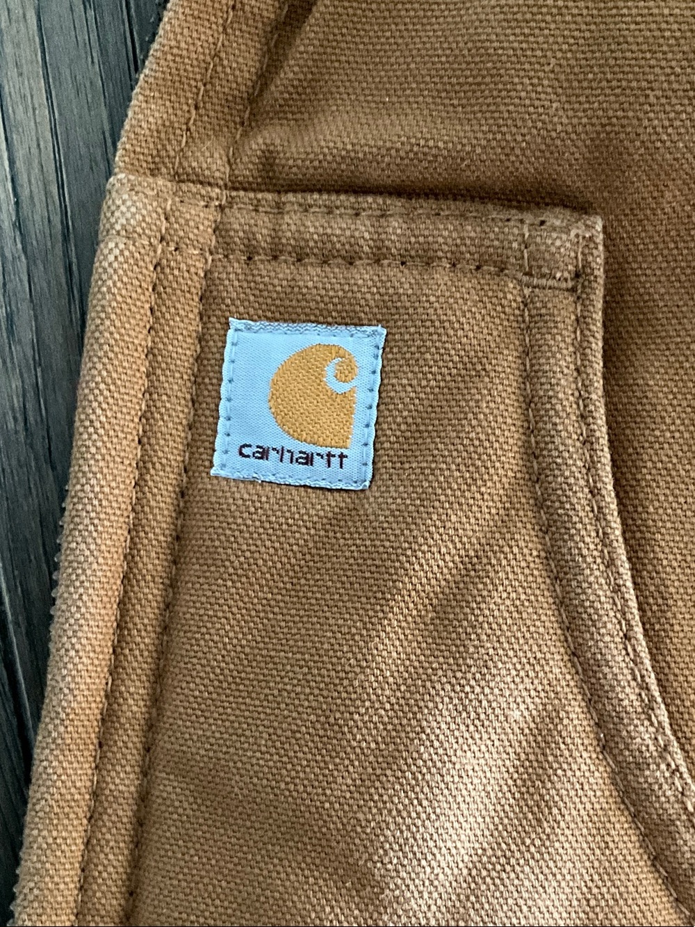Carhartt Tan/Camel Hooded Zip Front Work Jacket - Picture 5 of 6
